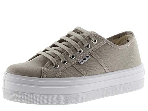 victoria Plataforma VICTORIA Barcelona Lona 109200-WOMEN para Mujer Beige 34
