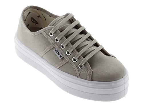 victoria Plataforma VICTORIA Barcelona Lona 109200-WOMEN para Mujer Beige 34