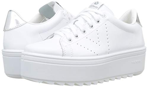 Victoria Sierra Deportivo Piel, Zapatillas Hombre, Blanco (Blanco 20), 36 EU