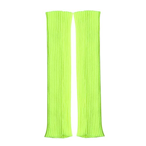 VJGOAL Moda casual para mujer Punto trenzado Mantener caliente Calentadores de la pierna Calcetines Cubierta de la bota Calcetines de la pierna(Un tamaño,Amarillo)
