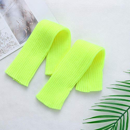 VJGOAL Moda casual para mujer Punto trenzado Mantener caliente Calentadores de la pierna Calcetines Cubierta de la bota Calcetines de la pierna(Un tamaño,Amarillo)