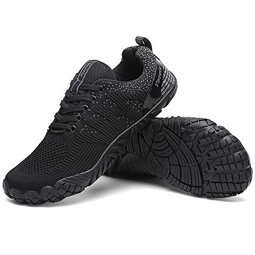 Voovix Zapatos Descalzos Zapatillas Minimalistas de Barefoot Trail Running para Hombre(Negro,41)