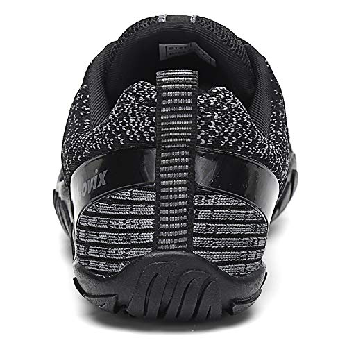 Voovix Zapatos Descalzos Zapatillas Minimalistas de Barefoot Trail Running para Hombre(Negro,41)