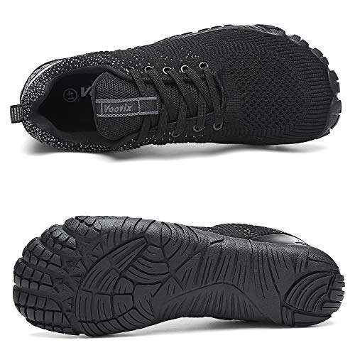 Voovix Zapatos Descalzos Zapatillas Minimalistas de Barefoot Trail Running para Hombre(Negro,41)