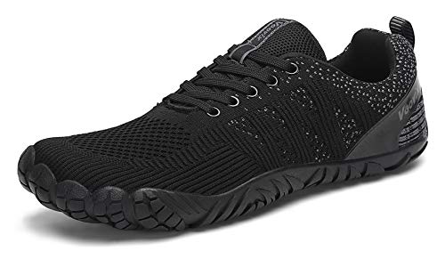 Voovix Zapatos Descalzos Zapatillas Minimalistas de Barefoot Trail Running para Hombre(Negro,41)