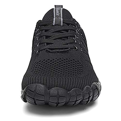 Voovix Zapatos Descalzos Zapatillas Minimalistas de Barefoot Trail Running para Hombre(Negro,41)