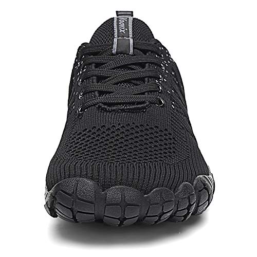 Voovix Zapatos Descalzos Zapatillas Minimalistas de Barefoot Trail Running para Hombre(Negro,41)