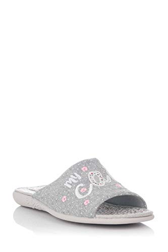 vul-ladi Zapatilla de casa Mujer Gris 38