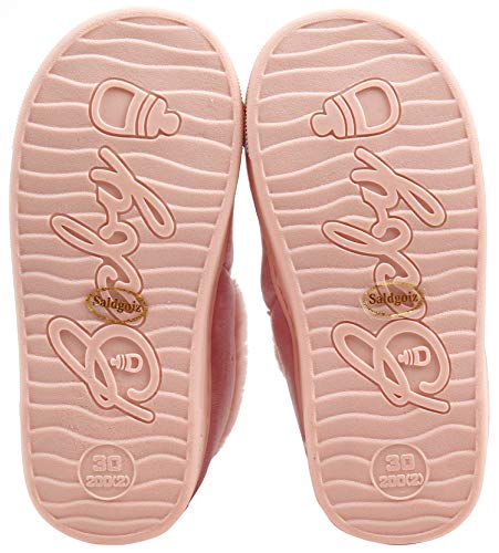 Vunavueya Mujer Zapatillas de Estar por Casa Hombre Zapatos Pantuflas Casa Invierno Interior Caliente Peluche Forradas Slippers Rosa(Pink) 37/38 EU/38-39CN