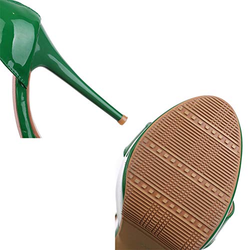 Way bocke Sandalias Sexis De Tacón Alto para Mujer De 13 CM, Plataforma con Punta De Fuga Y Tacón Alto Sexi De Verano para Fiestas, Espectáculos, Vida Diaria, Tamaño De 4 Colores,Plata,36