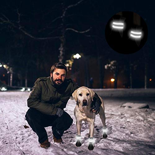 WELLXUNK® Botas para Perros, Respirable Zapatos Antideslizantes para Perros, Mascota Perro Botas para Perros Medianos y Pequeños (4pcs)