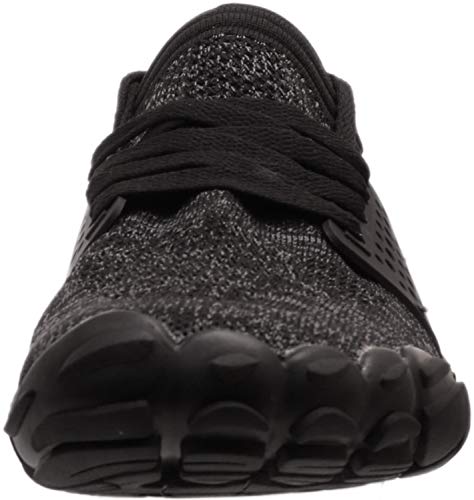 WHITIN Zapatilla Minimalista de Barefoot Trail Running para Hombre Five Fingers Fivefingers Zapato Descalzo Correr Deportivas Fitness Gimnasio Calzado Asfalto Negro Gris 44 EU