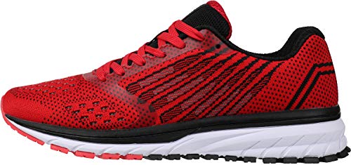 WHITIN Zapatos para Correr Hombre Mujer Zapatillas de Deportes Tenis Deportivas Running Calzado Trekking Sneakers Gimnasio Transpirables Casual Montaña Rojo 44