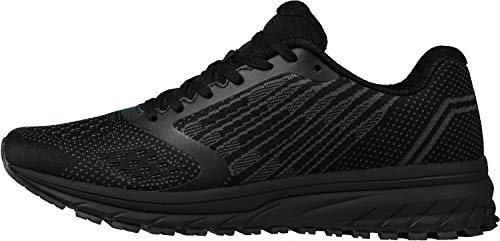 WHITIN Zapatos para Correr Hombre Mujer Zapatillas de Deportes Tenis Deportivas Running Calzado Trekking Sneakers Gimnasio Transpirables Casual Montaña Negro 43