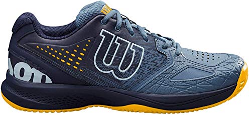 Wilson Kaos Comp 2.0, Zapatilla de Tenis para Todo Tipo de Terreno, tenistas de Cualquier Nivel Hombre, Azul/Azul/Dorado, 40 1/3 EU