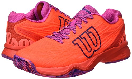 Wilson Rush Pro 2.0 Clay Court W, Zapatillas de Tenis Mujer, Naranja (Fiery Coral / Fiery Red / Rose Violet), 38 2/3 EU