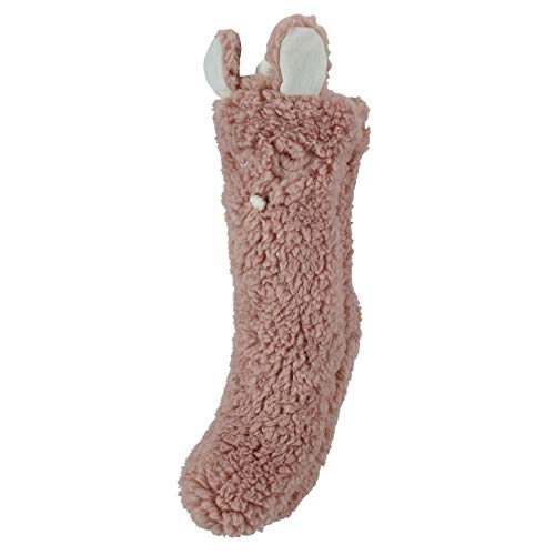 Women's Animal Flurry Slipper Sock. Zapatillas Calcetines de casa de Mujer Dearfoams. Confort y Suave. Talla única. (Dusty Pink)
