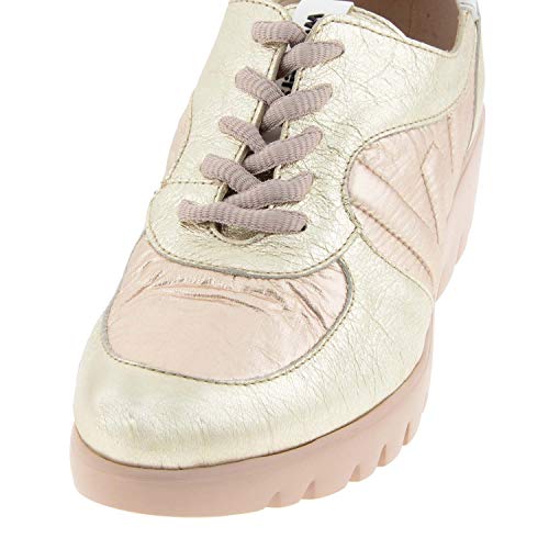 Wonders C-33202 Deportivas Piel Metalizada para Mujer Talla: 37 Color: Oro