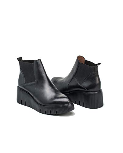 Wonders E-6207 - Botines con fondo de 6 cm, color negro Negro Size: 37 EU