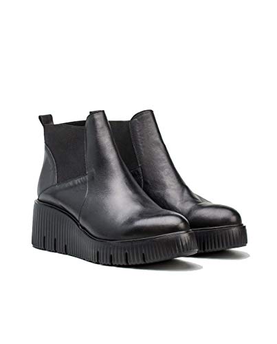 Wonders E-6207 - Botines con fondo de 6 cm, color negro Negro Size: 37 EU