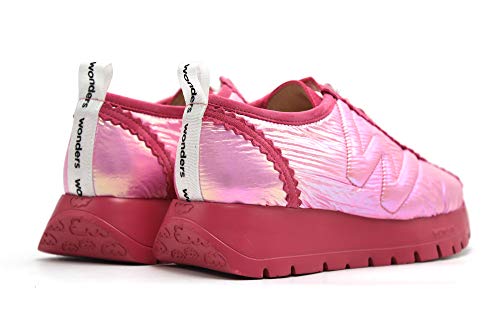 Wonders - Zapato Deportivo Casual, Sneakers con Cordones, Zapatillas de Plataforma, para: Mujer Color: Pink Talla:40