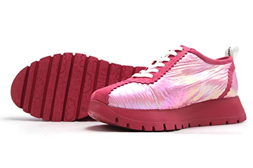 Wonders - Zapato Deportivo Casual, Sneakers con Cordones, Zapatillas de Plataforma, para: Mujer Color: Pink Talla:40