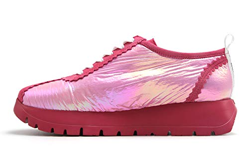 Wonders - Zapato Deportivo Casual, Sneakers con Cordones, Zapatillas de Plataforma, para: Mujer Color: Pink Talla:40
