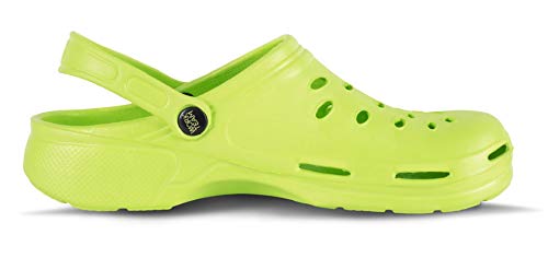 Work Team Zueco EVA Unisex. Ultraligero, ergonómico. Anatómico, con Cámara ortopédica, Suave para los pies. Unisex Verde Pistacho 42