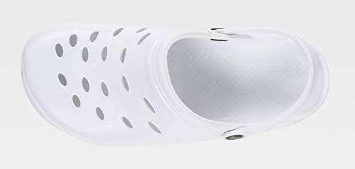 Work Team Zueco Sanitario EVA Unisex, Ultraligero, ergonómico. Anatómico, con Cámara ortopédica, Suave para los pies. Unisex Blanco 45