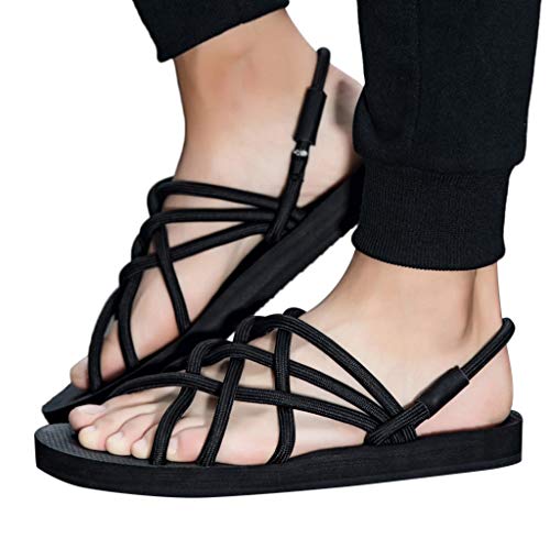 Wyxhkj Sandalias Mujer Verano Zapatos Romanos Zapatillas De Playa Antideslizantes Sandalias Punta Abierta Correa Antideslizante Modelos De Pareja