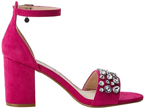XTI 30755, Zapatos con Tacon y Correa de Tobillo para Mujer, Rosa (Fucsia), 39 EU