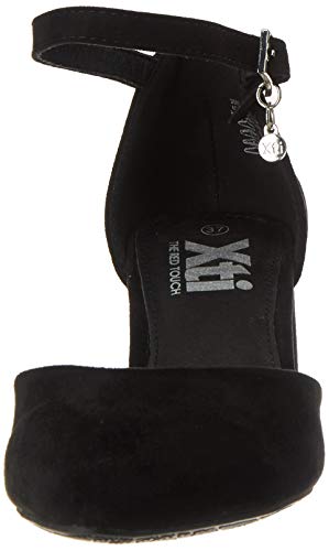 XTI 35182.0, Zapatos con Tira de Tobillo para Mujer, Negro (Negro Negro), 39 EU