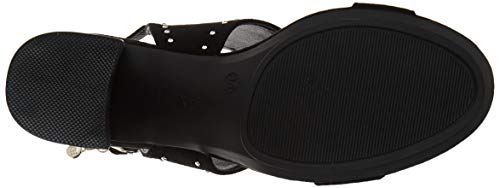 XTI 35194.0, Zapatos de tacón con Punta Abierta para Mujer, Negro, 38 EU