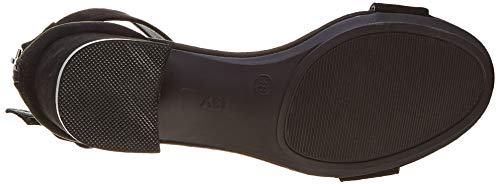 XTI 35196.0, Zapatos con Tira de Tobillo para Mujer, Negro (Negro Negro), 41 EU