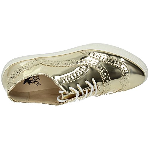 XTI 45193 Blucher Metalizado Mujer Zapatos CORDÓN Oro 37