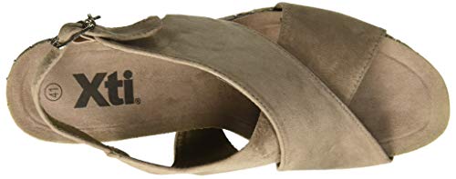 XTI 48920, Sandalias con Plataforma para Mujer, Marrón (Taupe Taupe), 41 EU