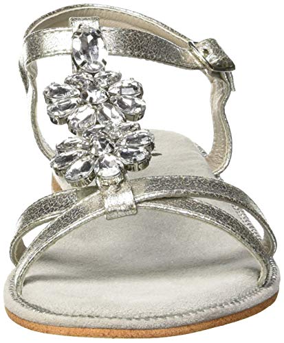 XTI 48995, Sandalias con Punta Abierta para Mujer, Plateado (Plata Plata), 38 EU