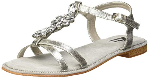 XTI 48995, Sandalias con Punta Abierta para Mujer, Plateado (Plata Plata), 38 EU