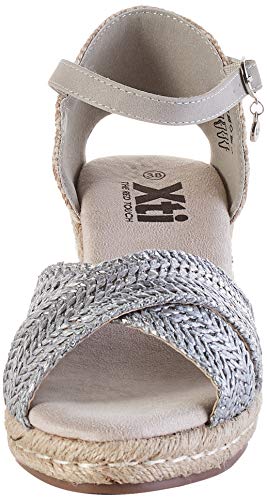 XTI 49706.0, Sandalias con Plataforma para Mujer, Plateado (Plata Plata), 40 EU