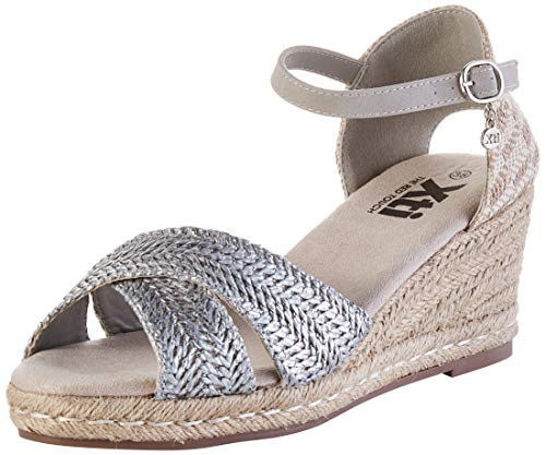 XTI 49706.0, Sandalias con Plataforma para Mujer, Plateado (Plata Plata), 40 EU