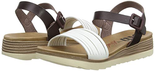 XTI 49846.0, Sandalias con Punta Abierta para Mujer, Blanco, 38 EU