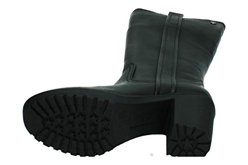 XTI - Bota Alta para Mujer de Estilo campera - Suela de Goma - Negro - 40 EU