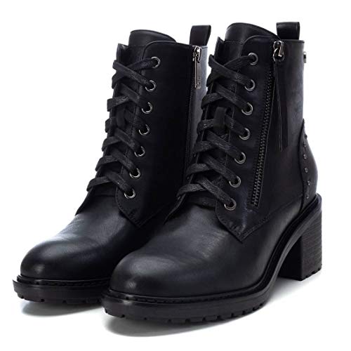 XTI - Botín Casual con Tacón Bajo para Mujer - Color Negro