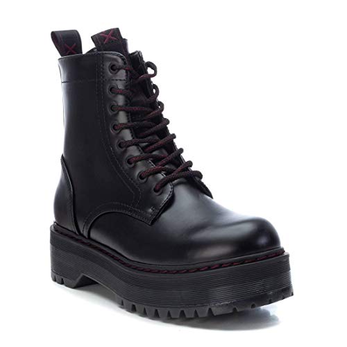 XTI - Botín Militar para Mujer - Color Negro