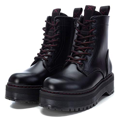 XTI - Botín Militar para Mujer - Color Negro