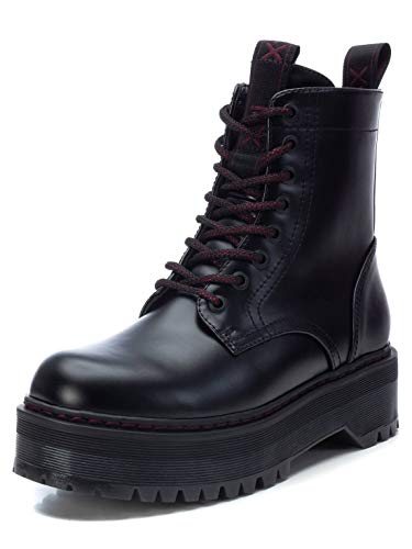 XTI - Botín Militar para Mujer - Color Negro