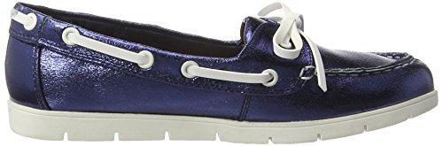 XTI Metallic Ladies Shoes, Mocasines Mujer, Azul (Navy Navy), 37 EU