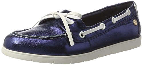 XTI Metallic Ladies Shoes, Mocasines Mujer, Azul (Navy Navy), 37 EU