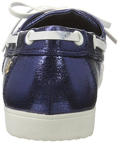 XTI Metallic Ladies Shoes, Mocasines Mujer, Azul (Navy Navy), 37 EU