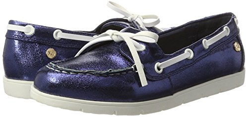 XTI Metallic Ladies Shoes, Mocasines para Mujer, Azul (Navy Navy), 36 EU